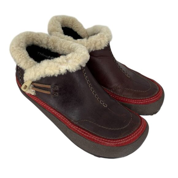 Merrel Tibet Shearling Leather Boots Size 8.5 Thinsulate Fleece - Picture 2 of 11